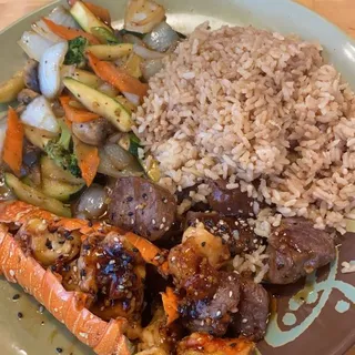 Hibachi Lobster and Filet Mignon