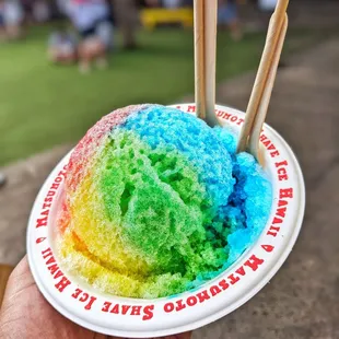Rainbow shave ice