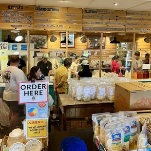Inside line. Order, pay, watch it made, pickup