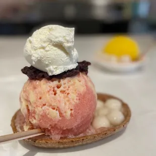 Ichiban special. Edible waffle at bottom!
