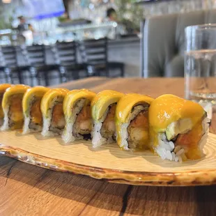 Mango Roll with spicy tuna