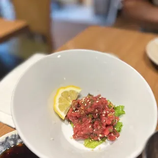 a plate of food on a table