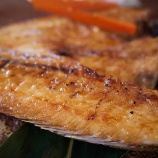 Grilled nodoguro ichiyaboshi (split, air dried over night, then grilled)
