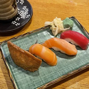 1 Piece Inari 1 Piece Salmon 1 Piece Salmon Sushi 1 Piece Maguro
