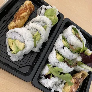 Avocado Roll and Vegetable Roll