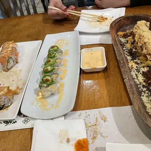 food, sushi and sashimi, sushi, sashimi