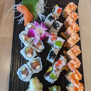 Sushi! Philadelphia roll, Tropical Roll, Alaska Roll