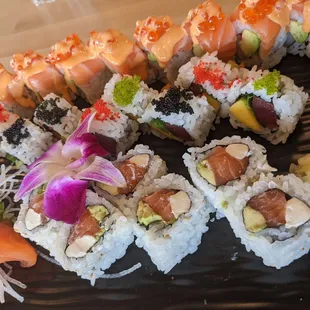 Sushi! Philadelphia roll, Tropical Roll, Alaska Roll