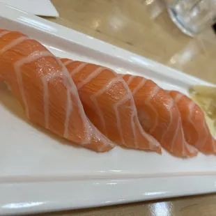 Salmon nigiri ($4.5 each)