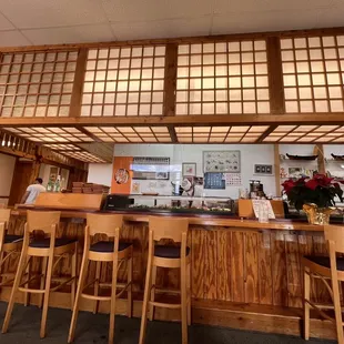 the interior of the restaurant