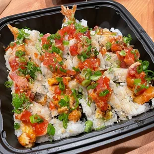 a close up of a plate of food