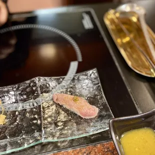 Ribeye wagyu seared sushi