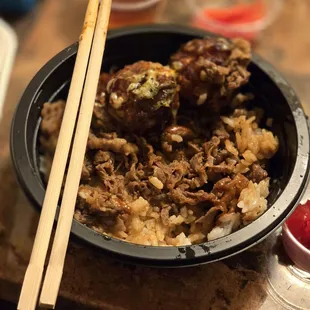 Takoyaki Beef bowl