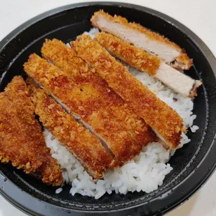 Chicken Katsu bowl... The curry was packed separately
