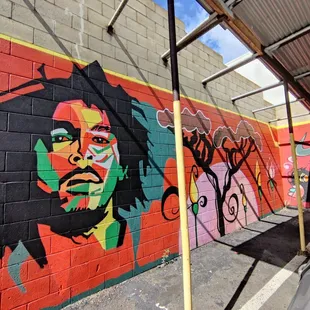 Parking lot mural