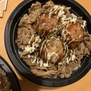Beef Rice Bowl takoyaki mini