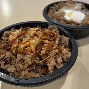 Beef Rice Bowl w/vegetable tempura