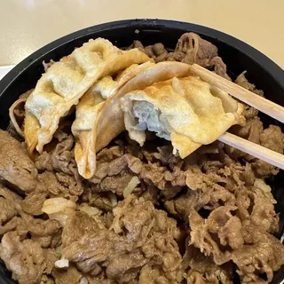 Gyoza Beef Rice Bowl