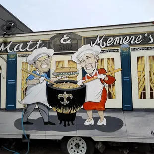 Cool mural on the side!