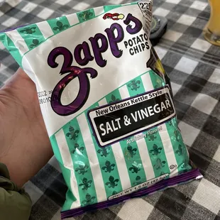 Zapps! I've had the hardest time finding Zapp's salt &amp; vinegar in Portland, so this made me soooo happy