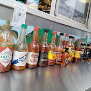 So many hot sauces to choose from