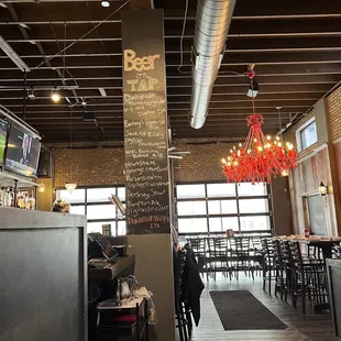 the bar and dining area