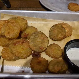 Bread and butter fried pickles