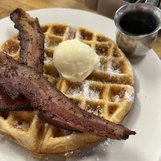 Waffle with Bacon