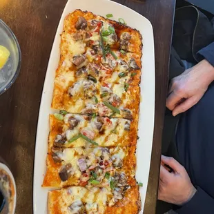 Black and Bleu flatbread