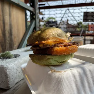 Sando - toasted pandan bun is the so good smotherd in the dac biet sauce