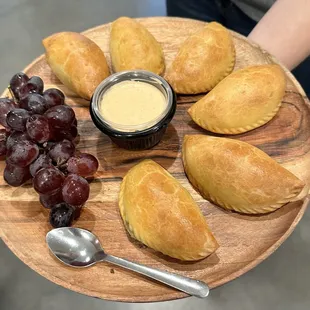 Our signature dish is bison meat pies! The bison is sourced locally, handmade and delicious. We sell them by the box to-go too.