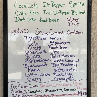 Menu as of June 30, 2024