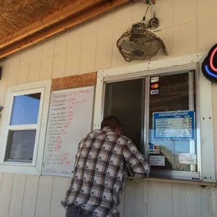 a man at the counter