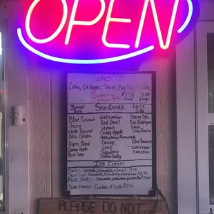 Desert menu