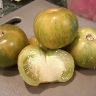 Zebra tomatoes from 7/24 OB Farmer's Market visit.