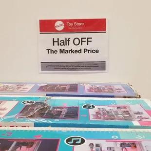 Half off marked prices!!