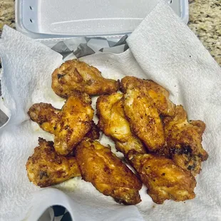My garlic-parm wings after I air-fried them