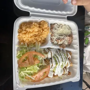 Chicken Flauta Plate