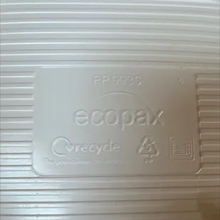 Take out container is recyclable