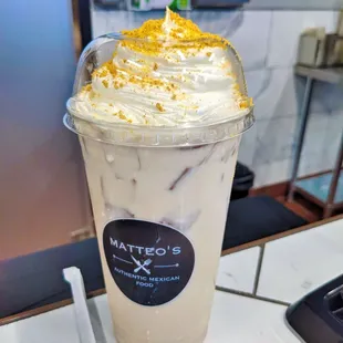 a cup of iced coffee