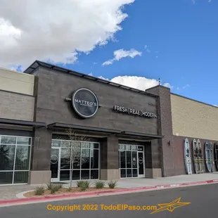 the front of the restaurant