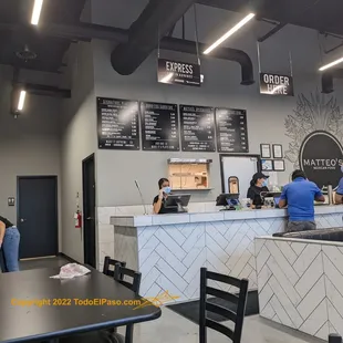 customers at the counter