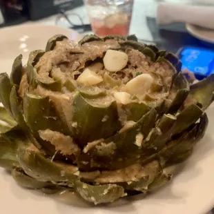 Stuffed Artichoke...to die for!!! Amazing!