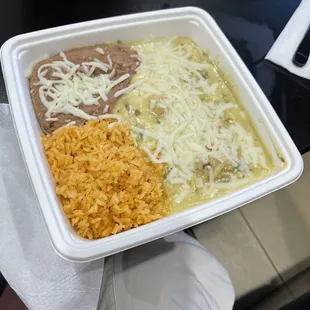 Green Hatch Enchiladas Plate