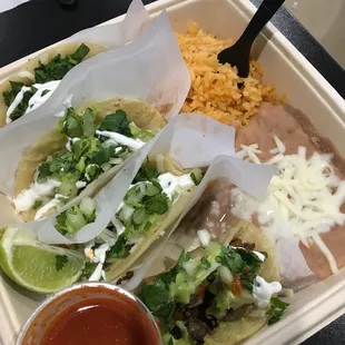 Taco plate add guac/cheez/sour cream