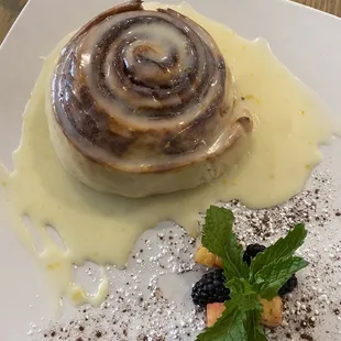 House made cinnamon roll