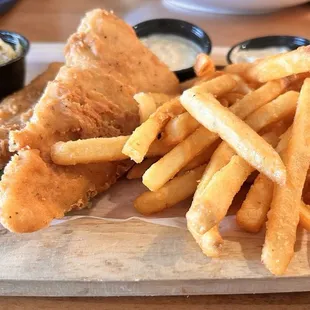 Cod, Fries, and Cole slaw.