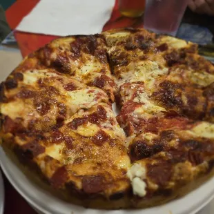 Roman pie with sauce added