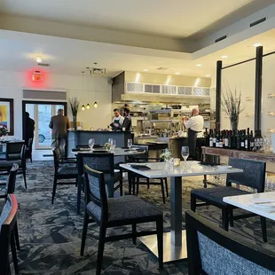 the kitchen and dining area