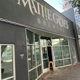 the front of the building